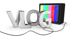New type of websites — video blog AKA vlog with old-fashion TV set.